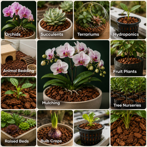 Best uses for Kokkonut coco chips: orchids, aroids, succulents, mulch, reptile bedding