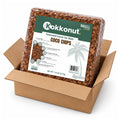 Kokkonut coco chips block, 10 lb (4.5 kg) compressed coconut husk chips