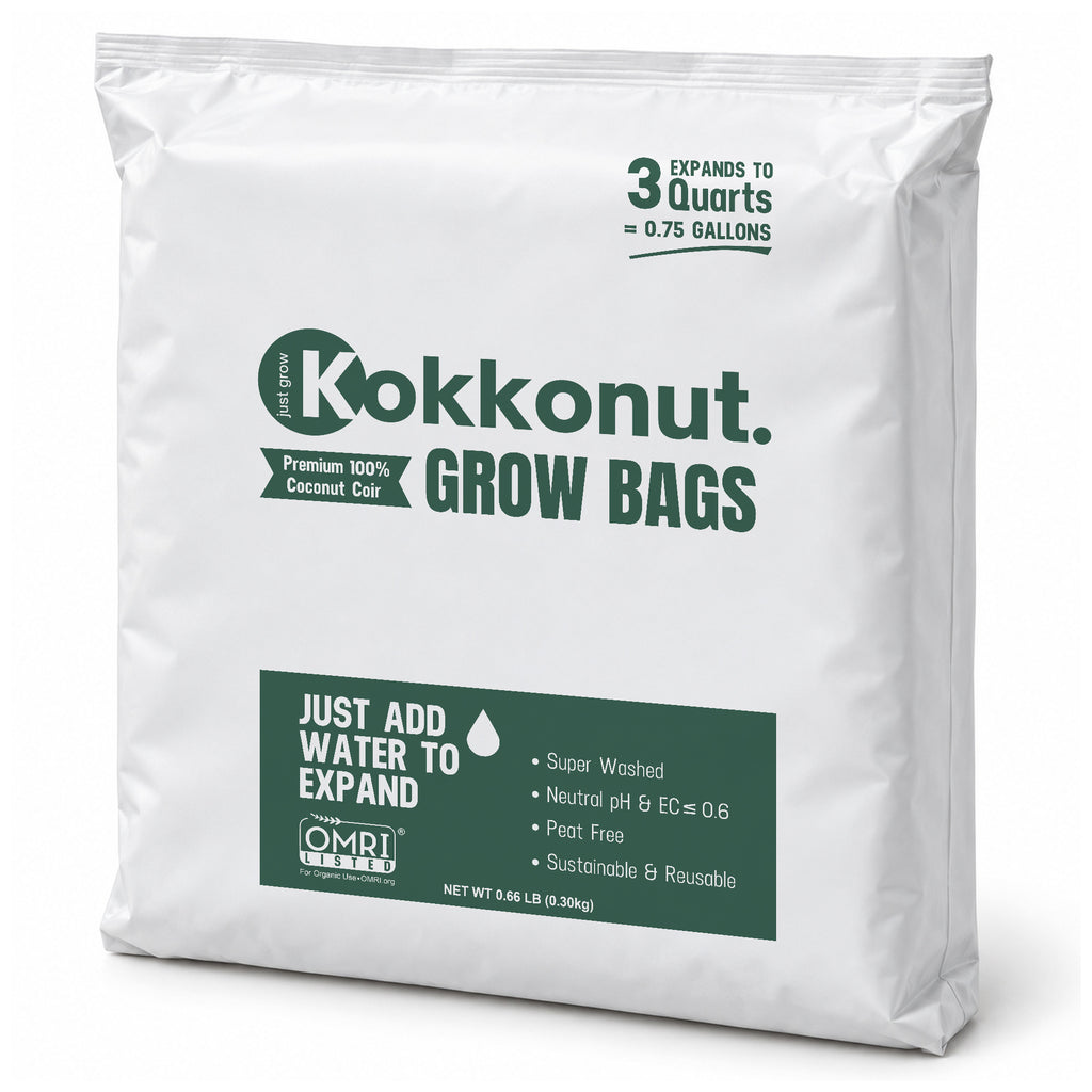 Kokkonut pre-filled coco coir grow bag, 0.75 gallon