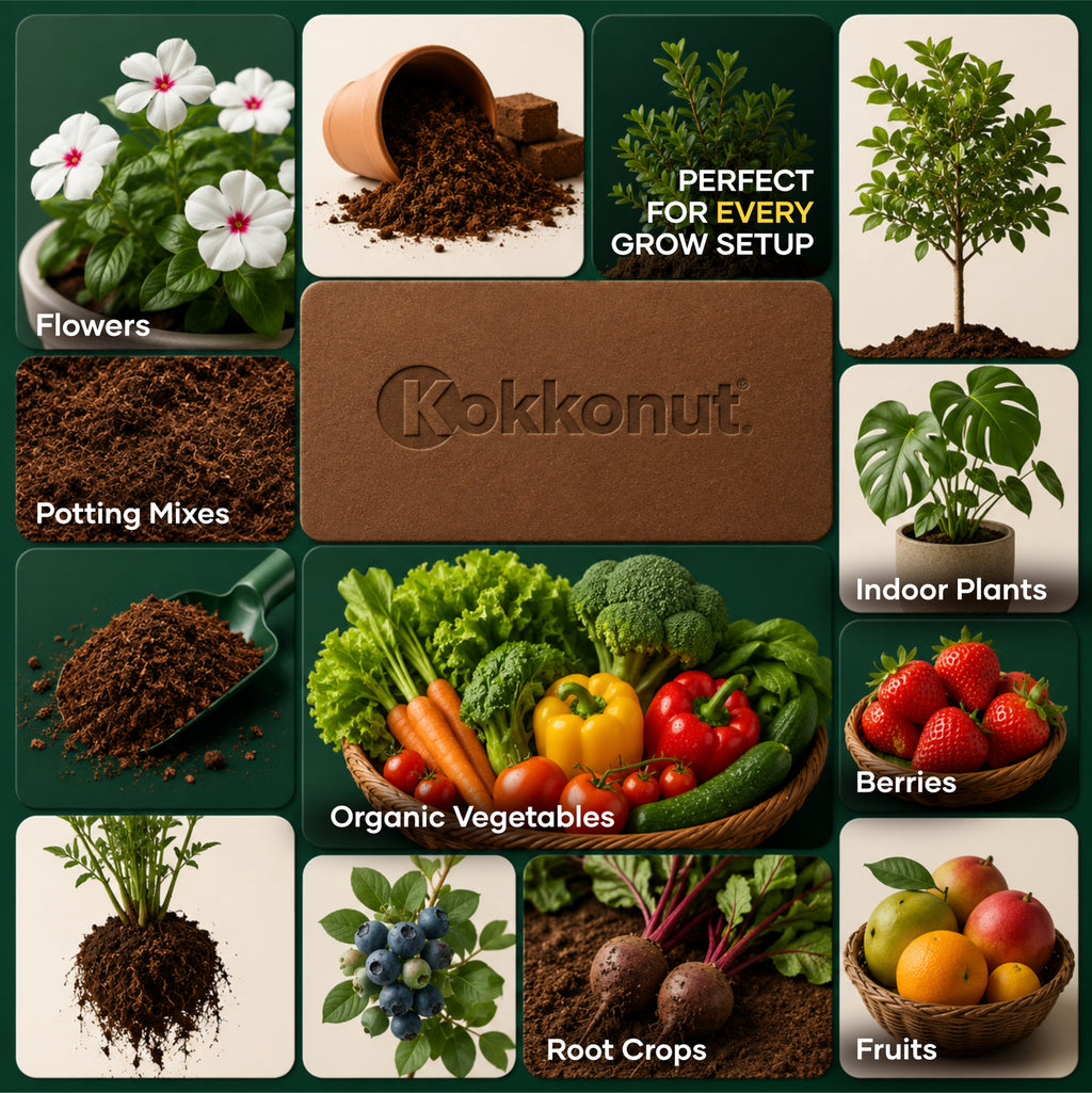 Best uses for Kokkonut coco peat: seed starting, potting mix, raised beds, hydroponics