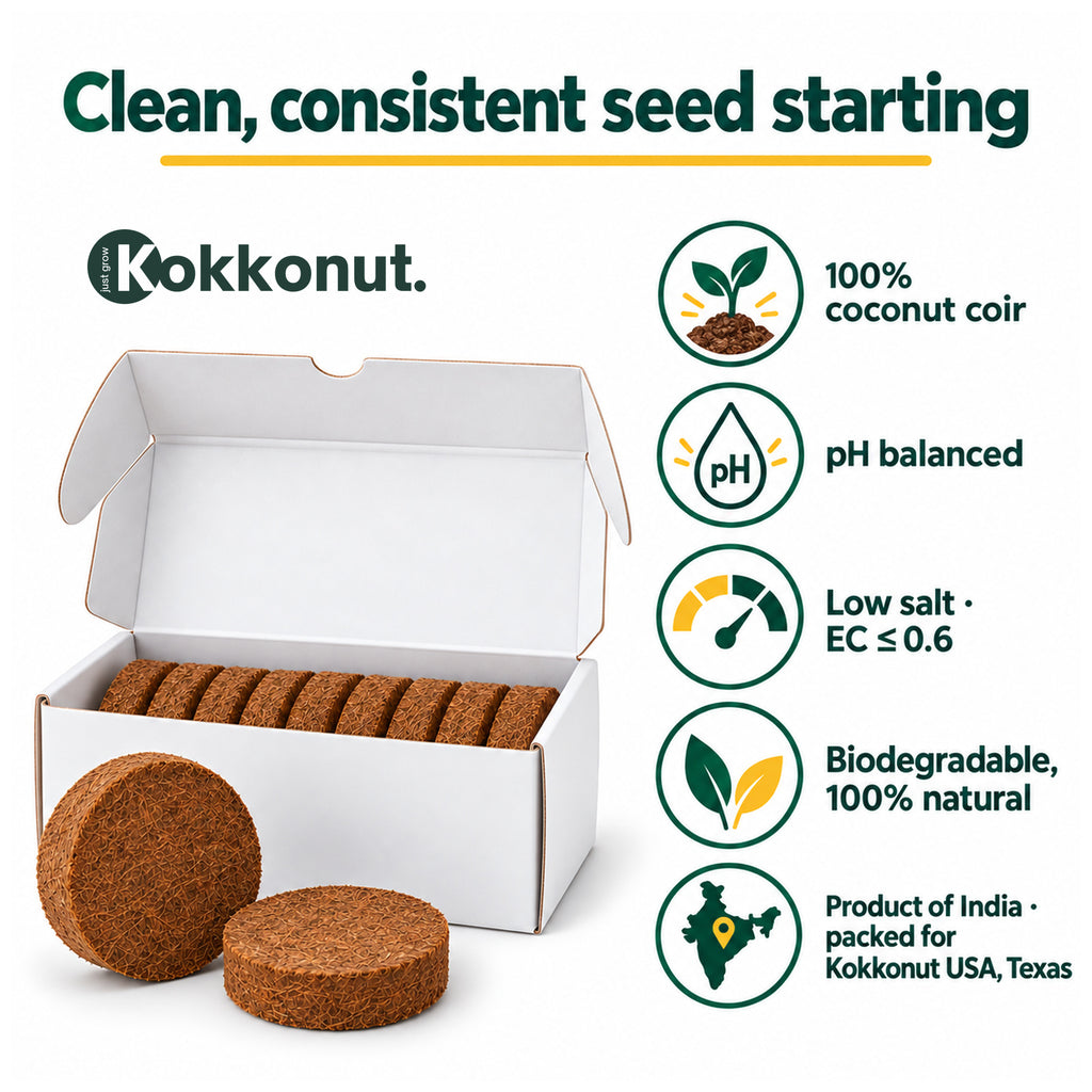 Kokkonut 60 mm coir disc specifications